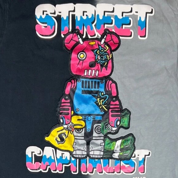 Limited Edition REBEL MINDS 2014 "Street Capitalist" Bear Patch + Screen Tee - Picture 3 of 11